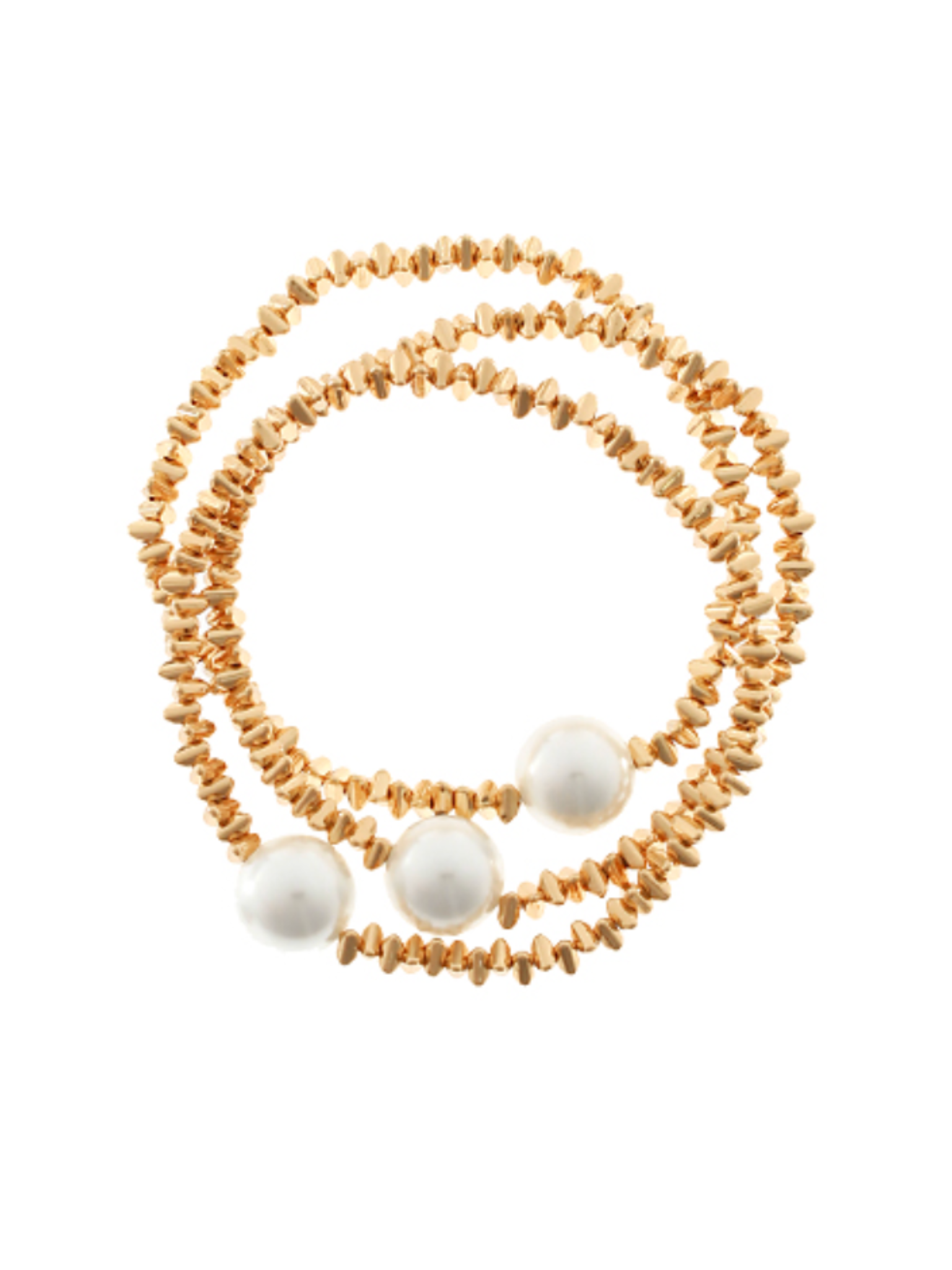 Pearl & 3D Beads Stretchy Bracelets