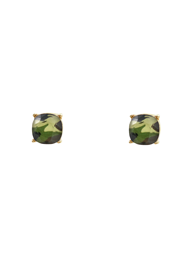 Camo Stud Earrings