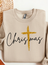 Gold Cross Holiday Sweatshirt *FINAL SALE*