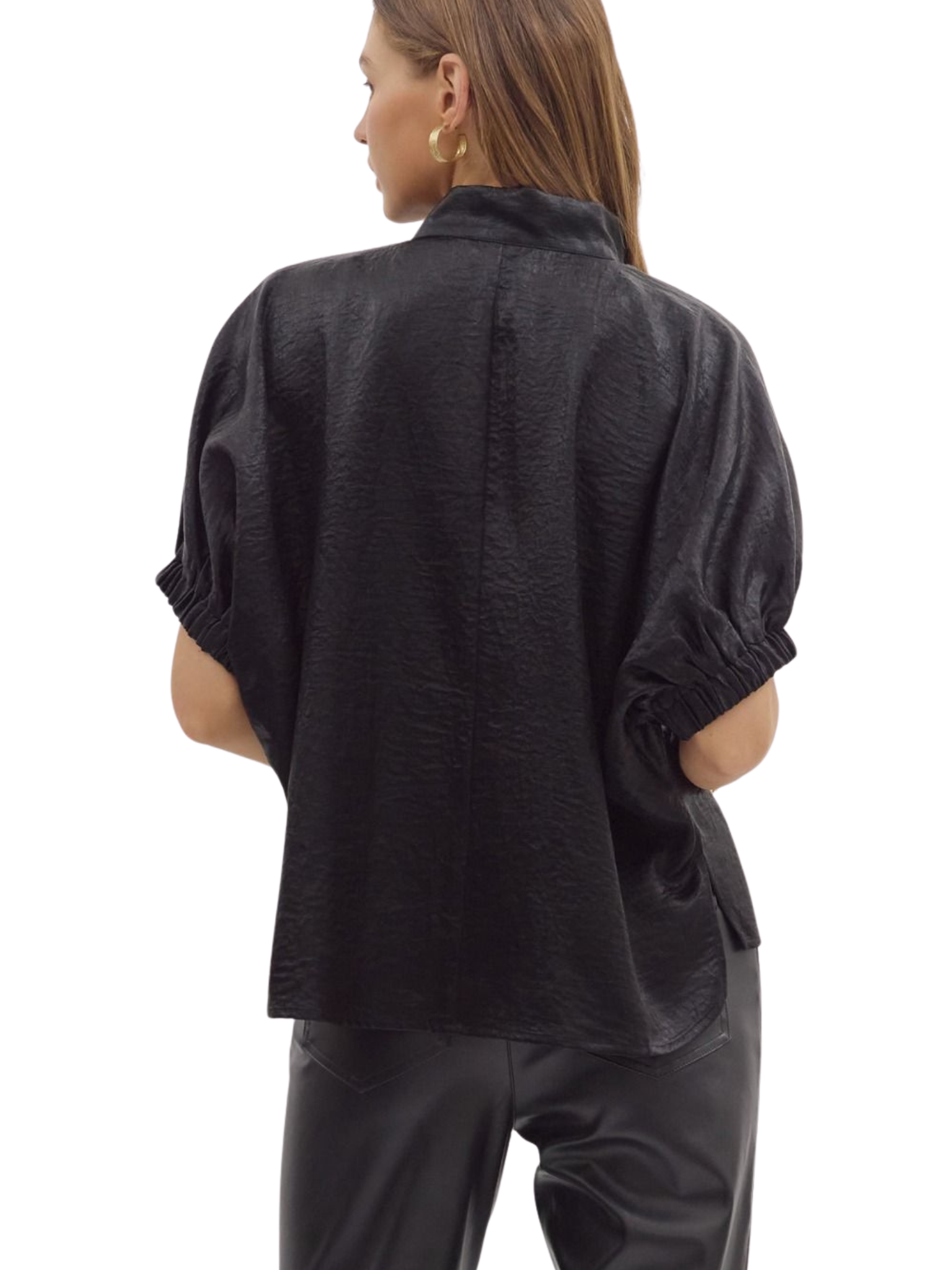 Amelia's Metallic V Neck Top