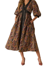 Libbie's Floral Paisley Maxi Dress
