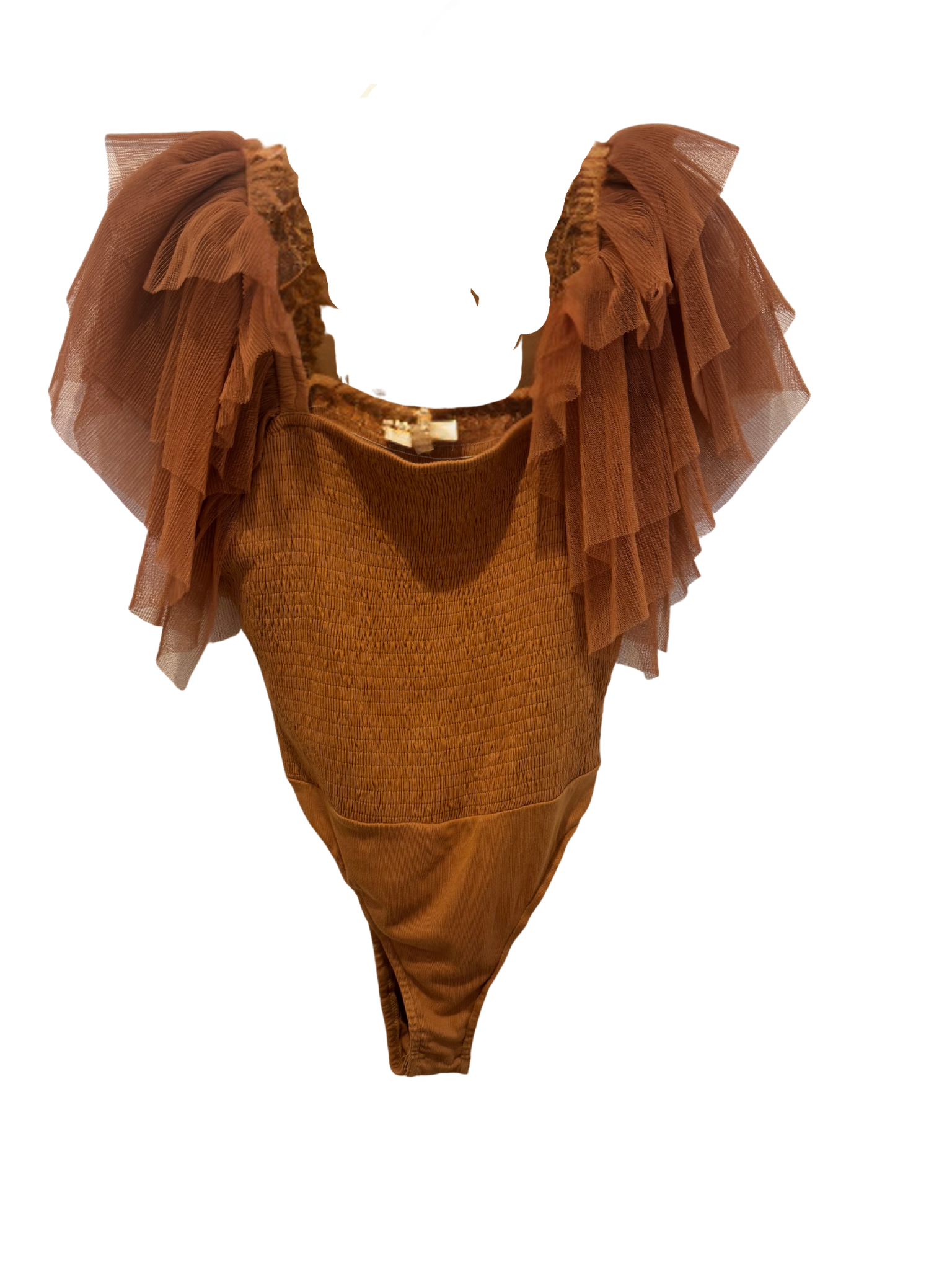 Elegant Tulle Sleeve Body Suit