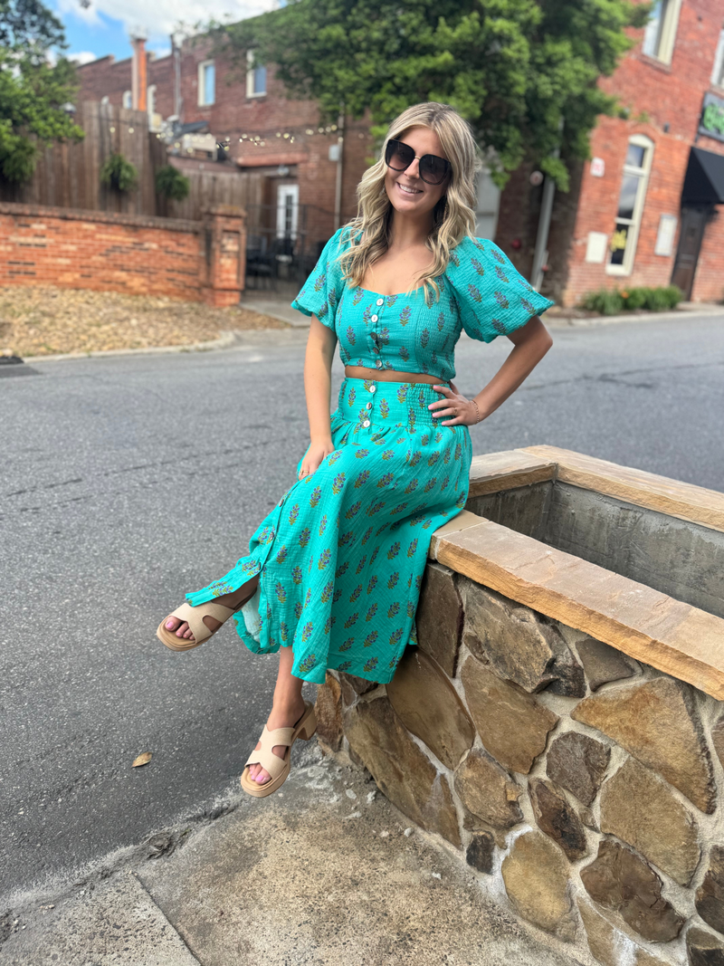 Princess Jade Crop Top & Skirt *FINAL SALE*