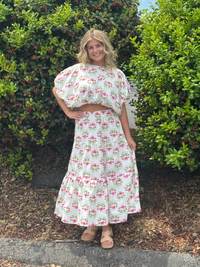 Bouquet of Roses Top & Skirt *FINAL SALE