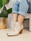 Cream Crackle Smoke Show Booties by Corkys