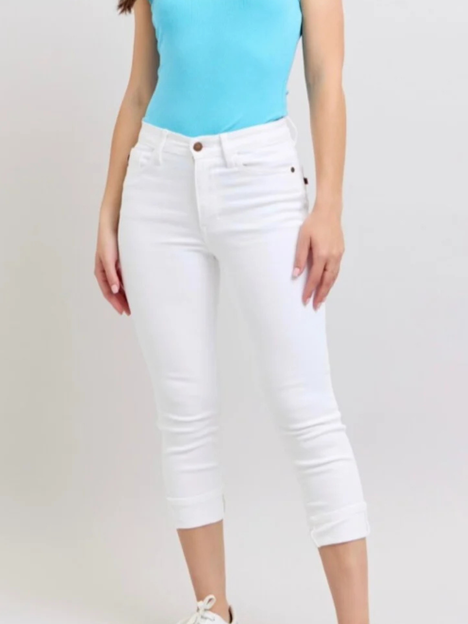 Judy Blue White Capri's*FINAL SALE