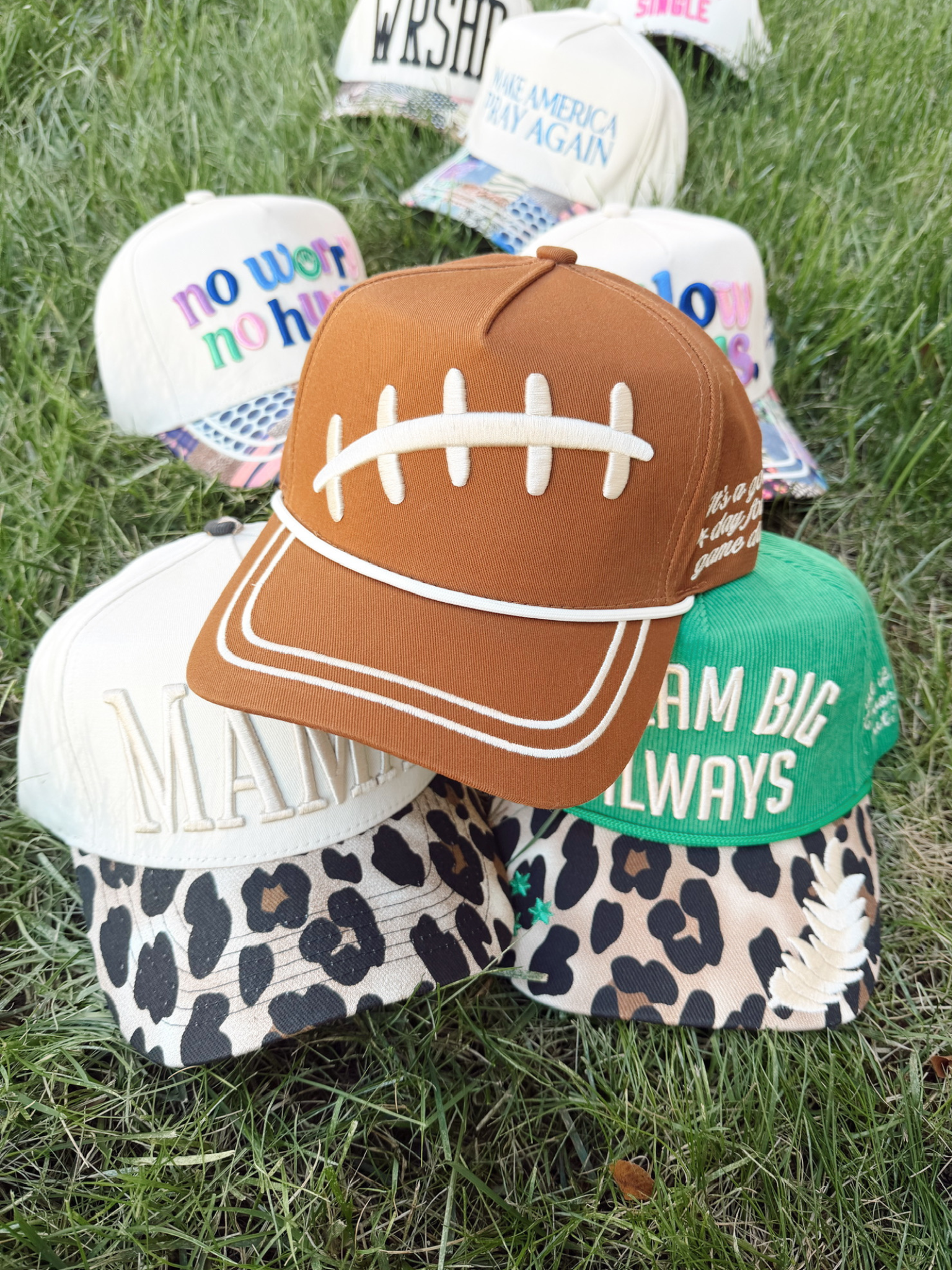 Football Lace Trucker Hat