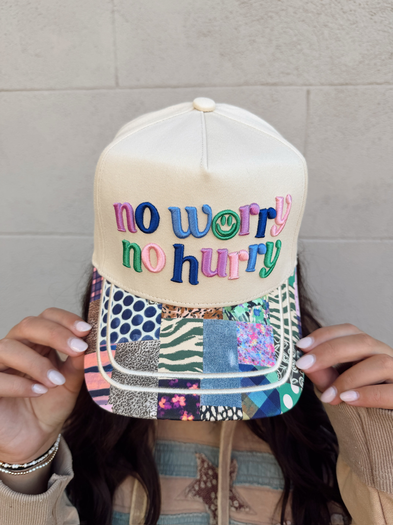 No Worry No Hurry Trucker Hat