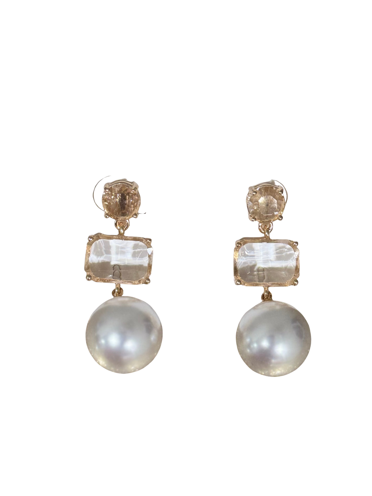 Stacked Stone Post Earrings