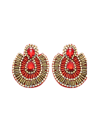 Red Beaded Earrings