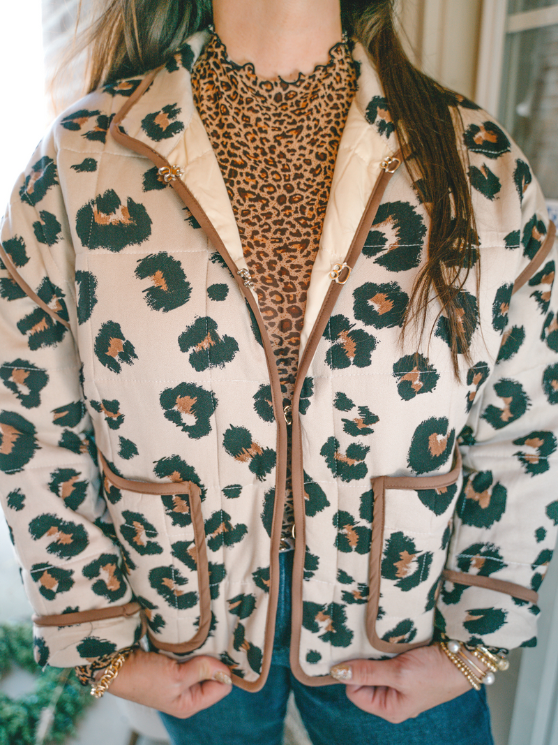 Sassy Leopard Quilted Jacket