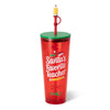 Santa's Favorite Teacher 24oz Straw Tumbler