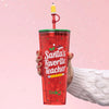Santa's Favorite Teacher 24oz Straw Tumbler