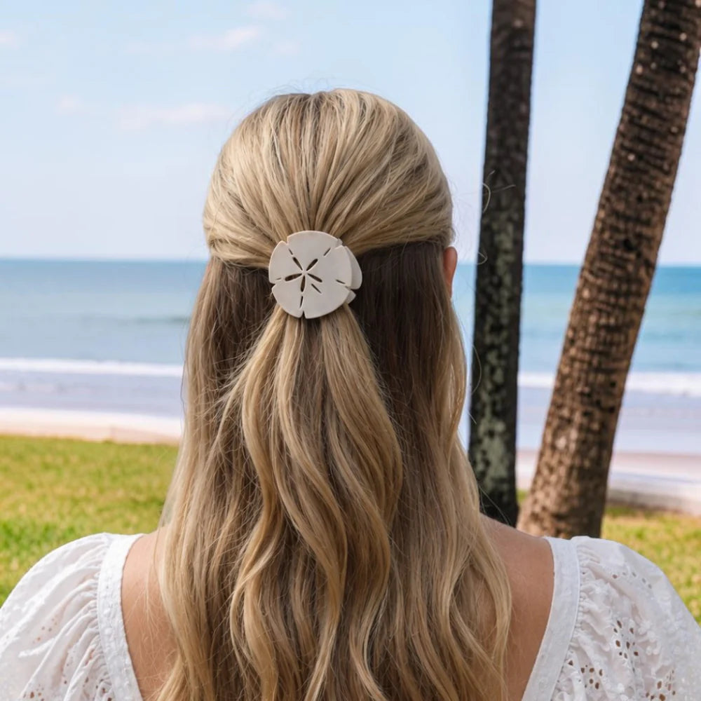 Sand Dollar Flat Hair Clip Collection by Teleties