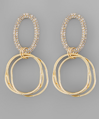 Golden Ring Drop Earrings