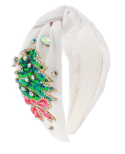 Christmas Jeweled Top Knotted Headband*Final Sale