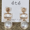 Stacked Stone Post Earrings