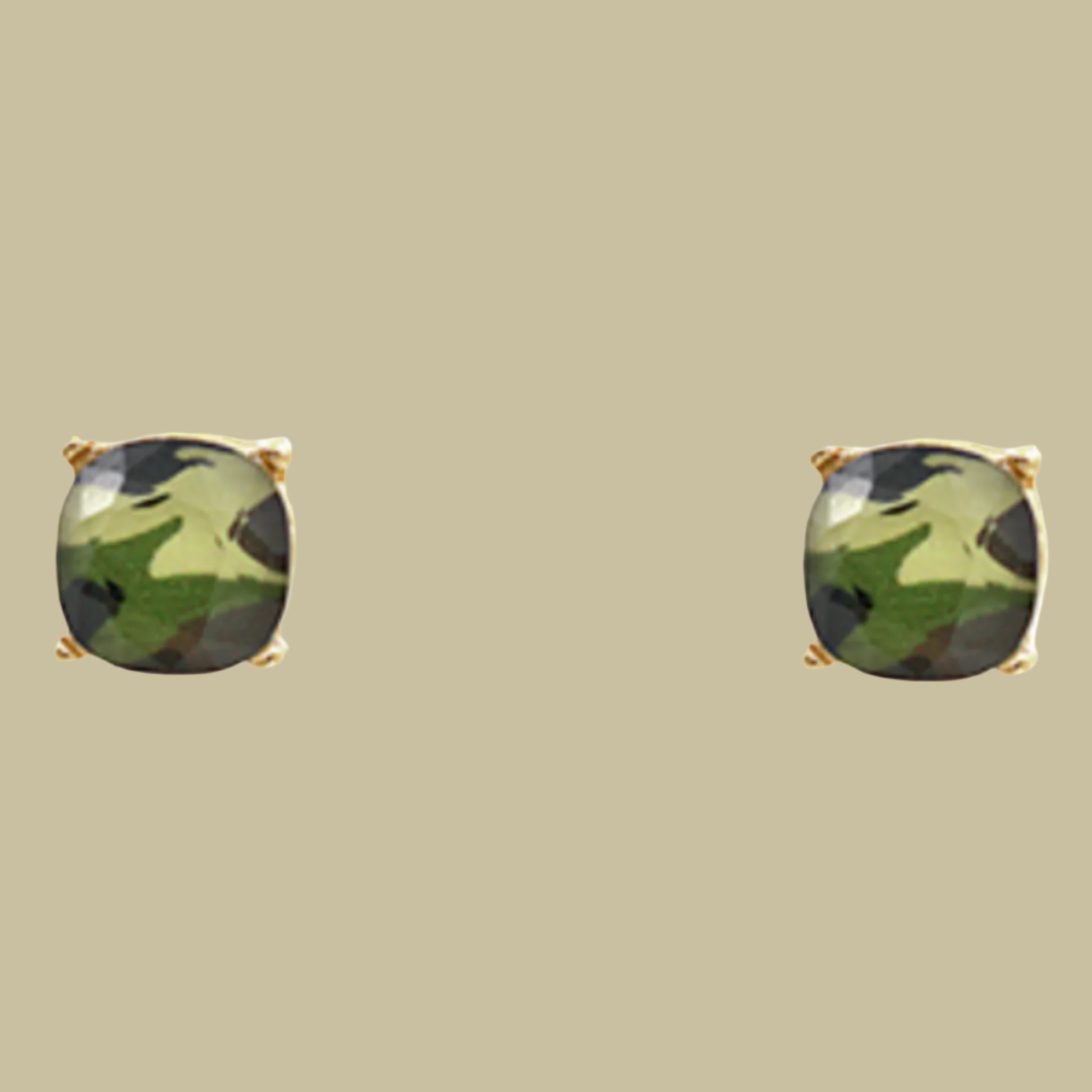 Camo Stud Earrings