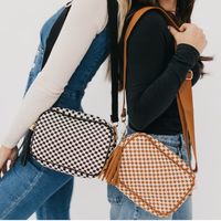 Willow Woven Camera Crossbody Bag