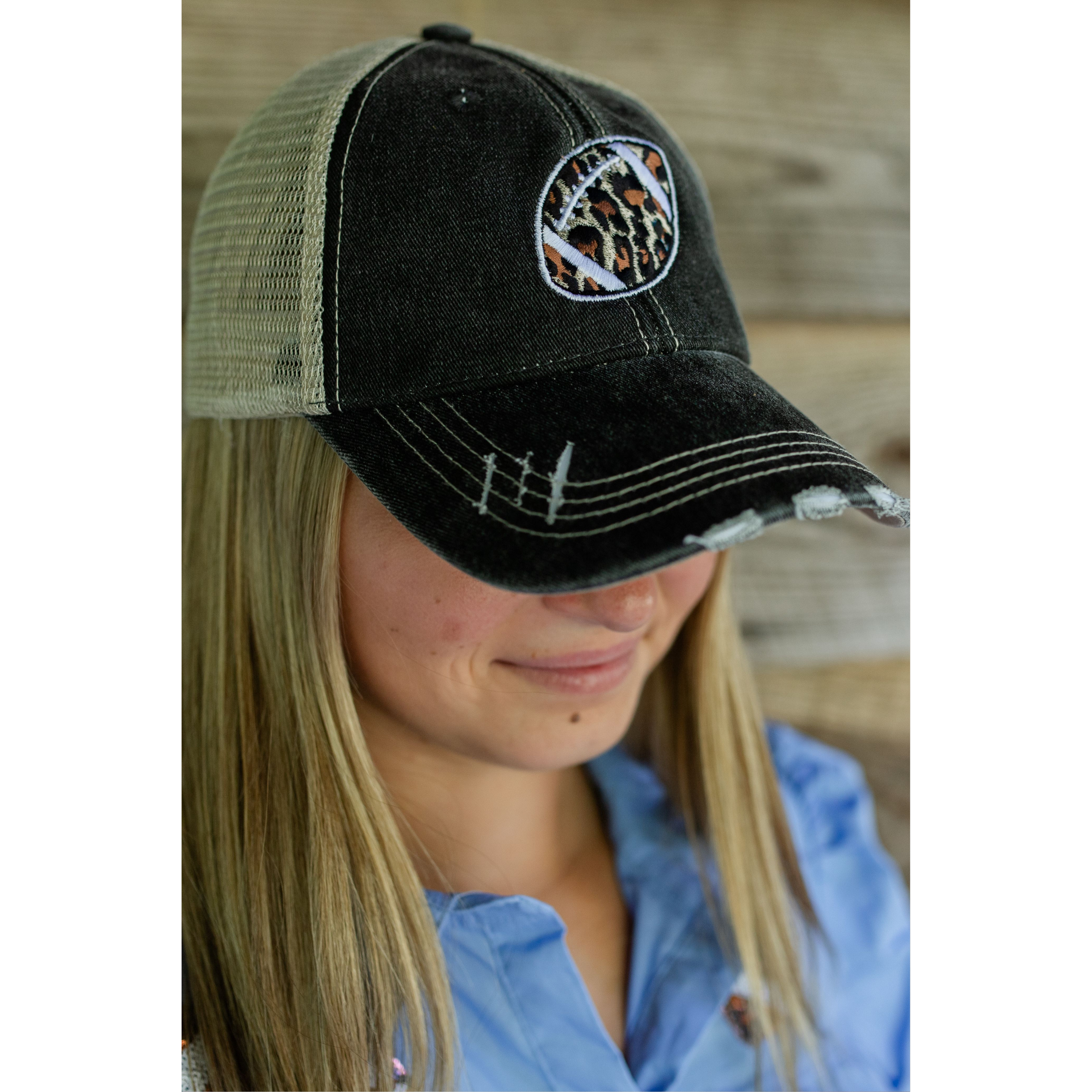 Leopard Football Hat*Final Sale