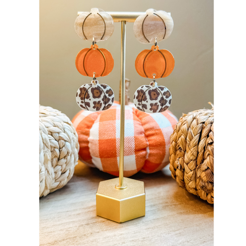 Pumpkin Tiered Earrings