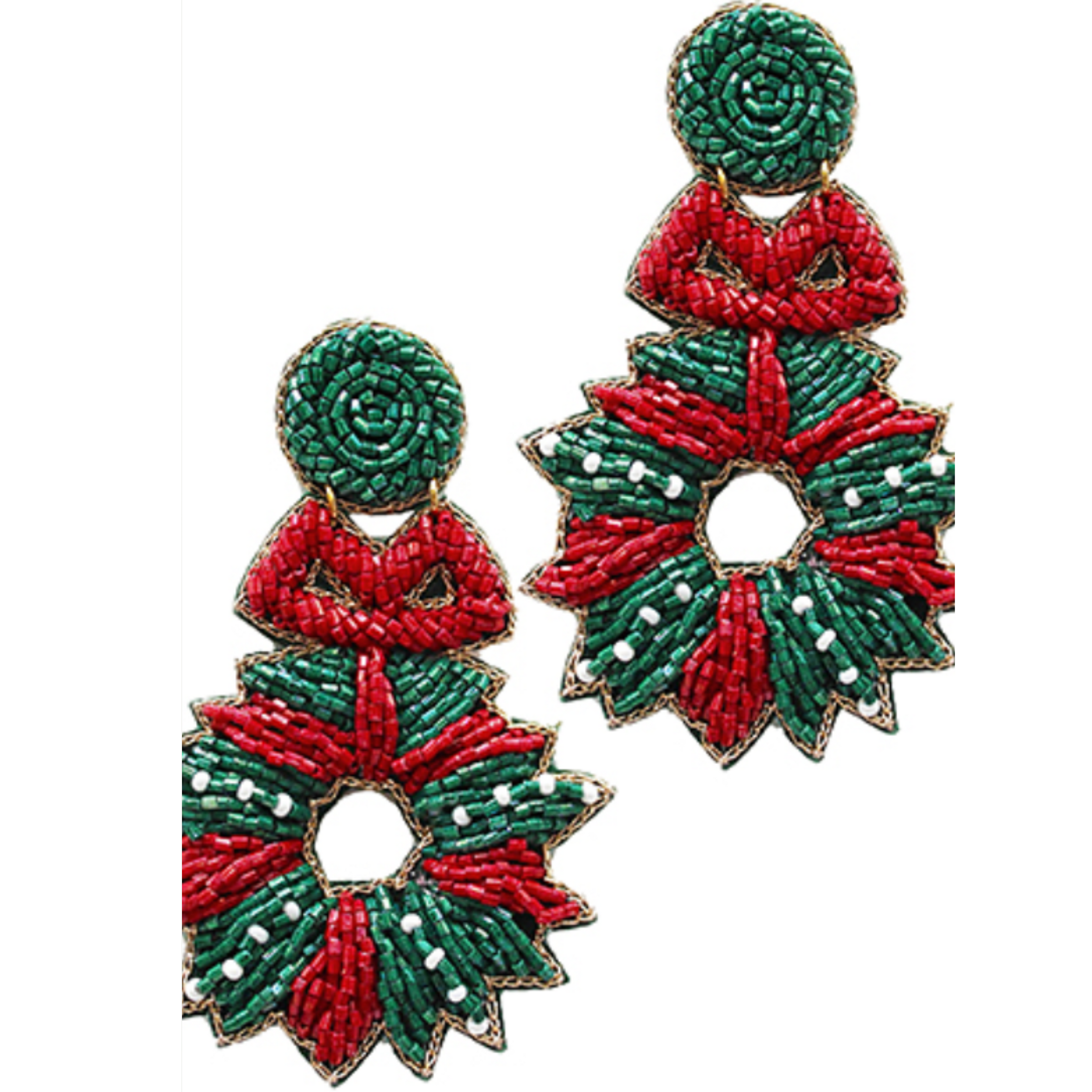 Holiday Wreath Bling Earrings