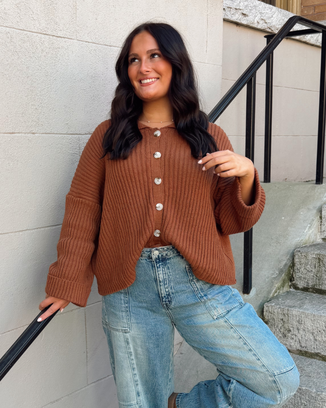 Cinnamon Spice Button Down Sweater*Final Sale