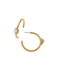 Susan Shaw Gold Mini Pearl Hoops