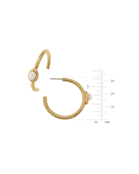 Susan Shaw Gold Mini Pearl Hoops