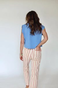 Baseball Stretchy Denim Pants for Women