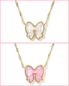 The Haley Bow Short Pendant Necklace