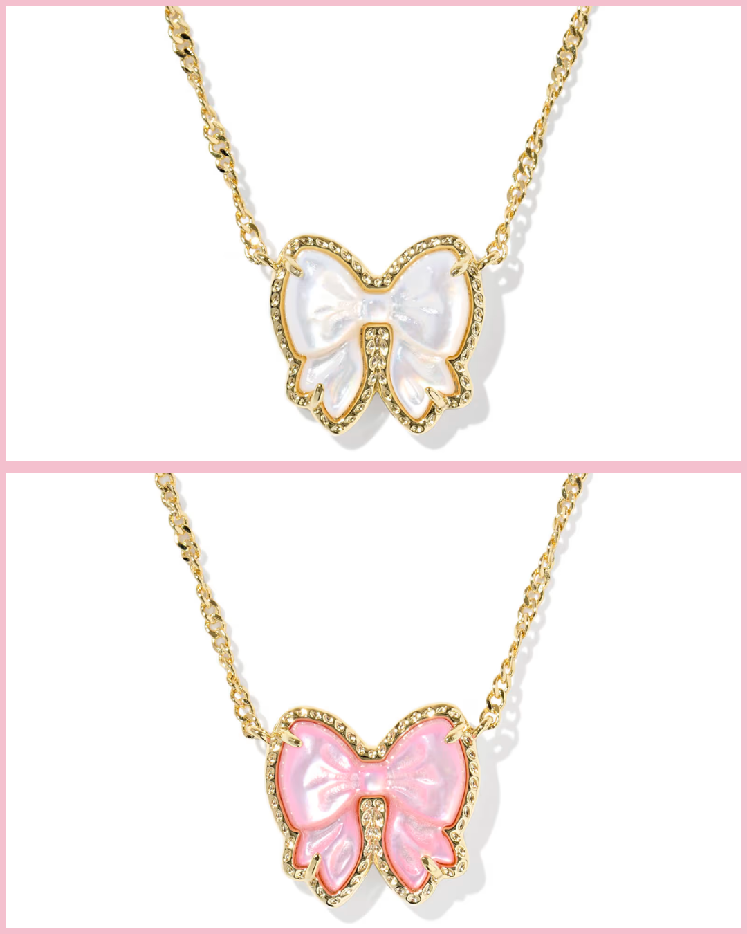 The Haley Bow Short Pendant Necklace