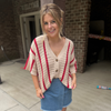 Lea's Open Knit Button-Down Sweater Top *FINAL SALE*
