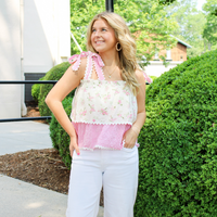 Pretty Pink Flowers Top *FINAL SALE*