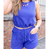 Royal Blue 2 Piece Short Set *FINAL SALE*