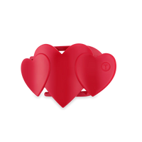 Valetines Day Heart Clip by Teleties red