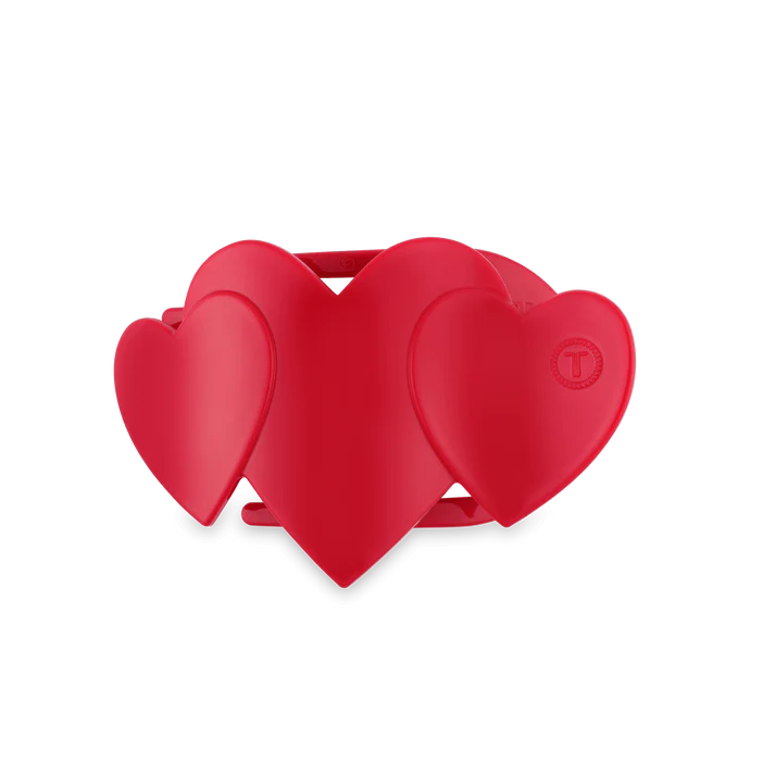 Valetines Day Heart Clip by Teleties red
