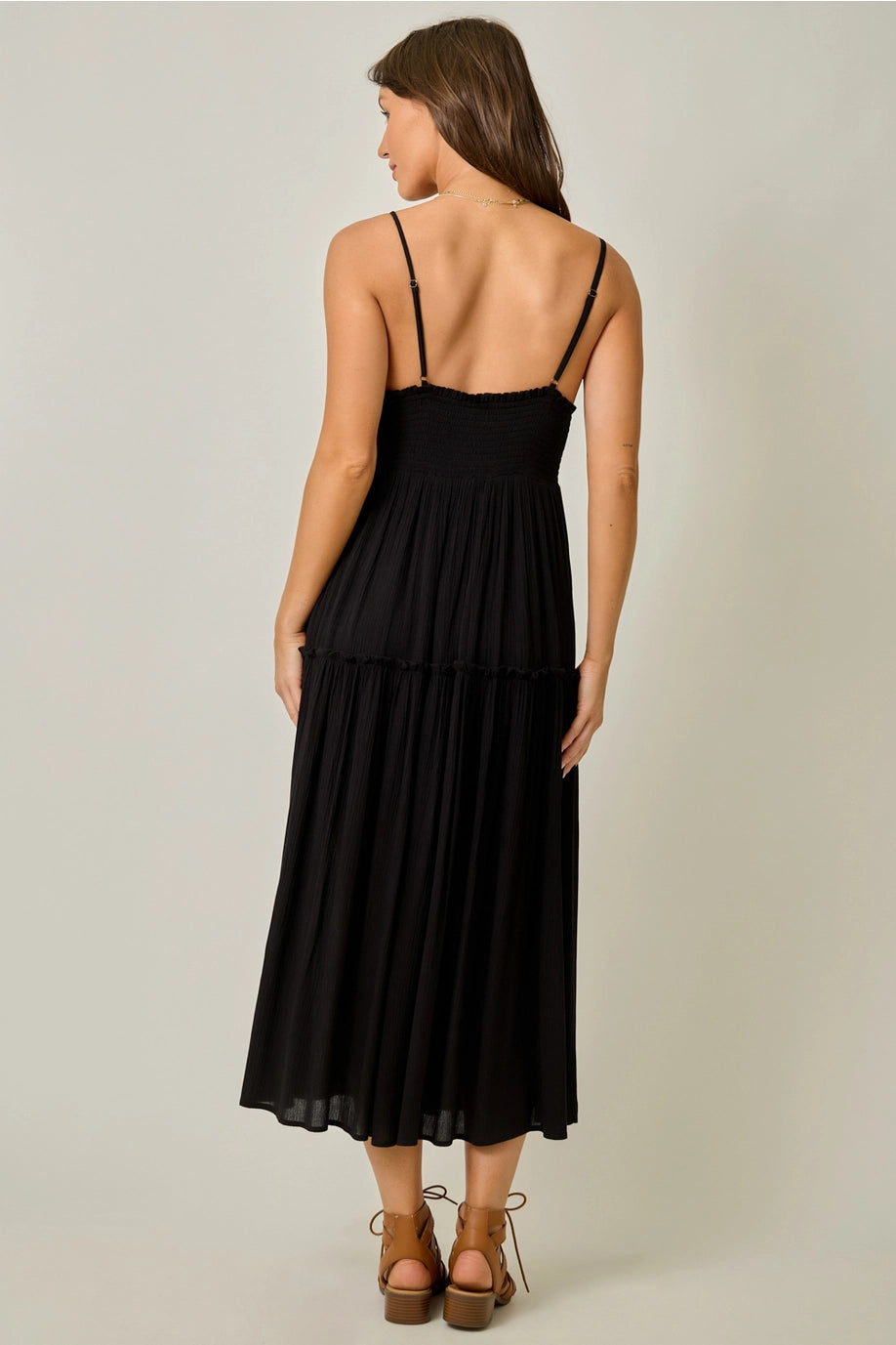 Embroidered Boho Midi Dress