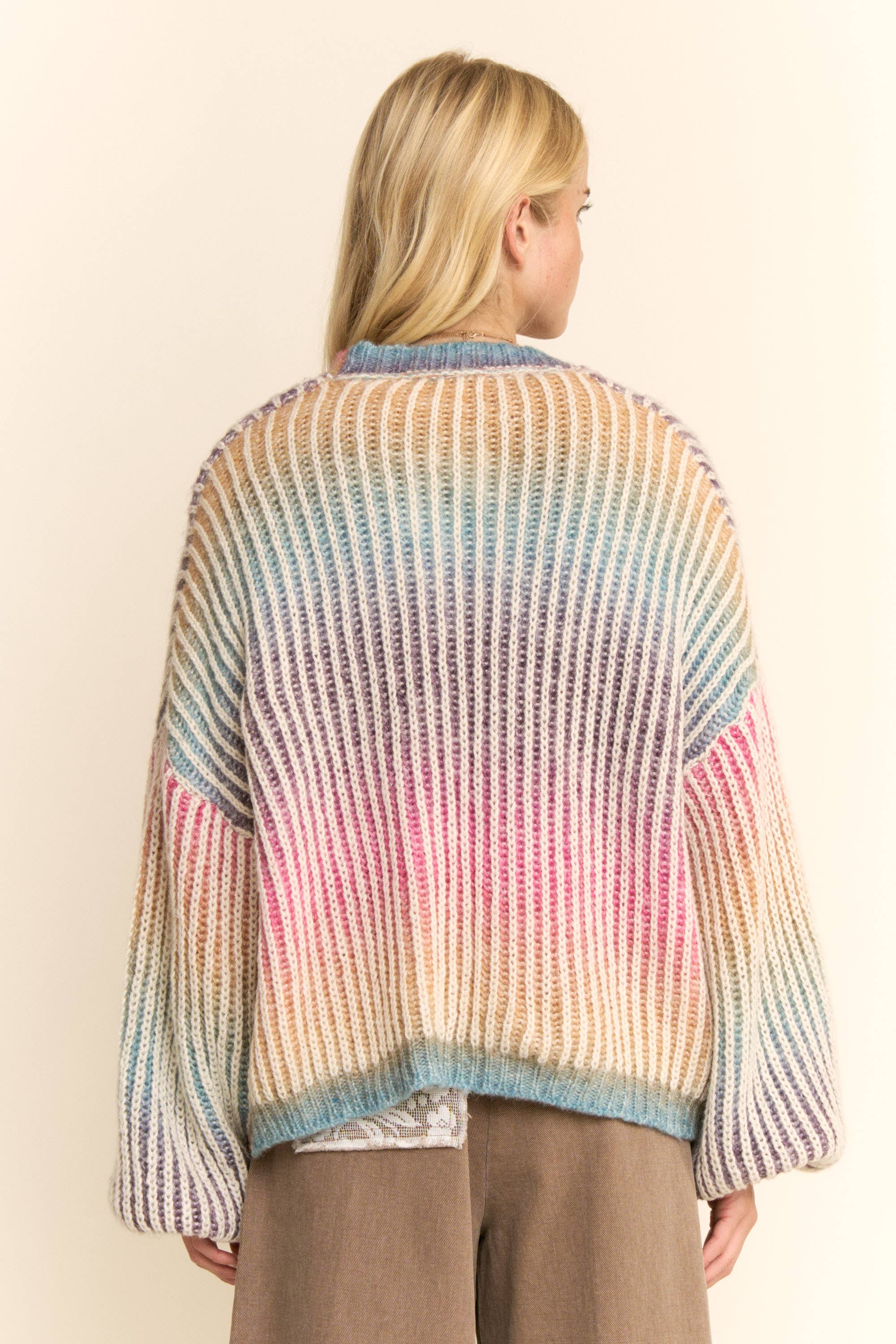Rainbow Stripe Cardigan