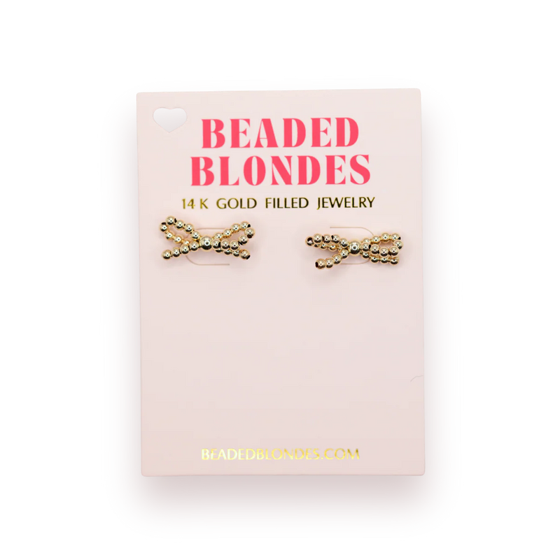 Gold Bow Earrings