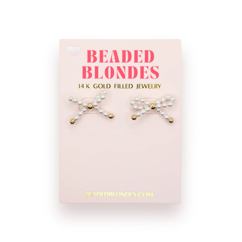 Pearl Bow Earrings