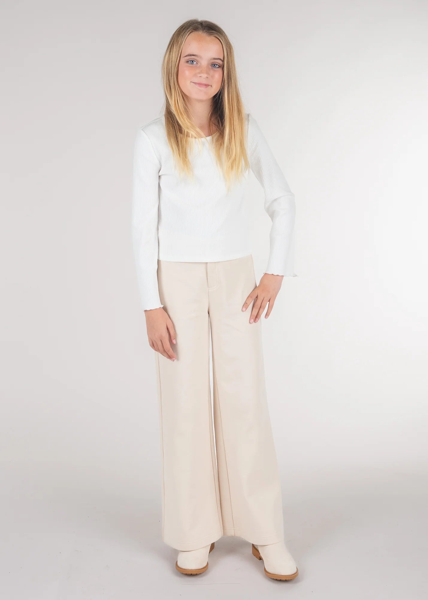 Girls Bestie Soft Wide Leg Pants by Finding Foxtale