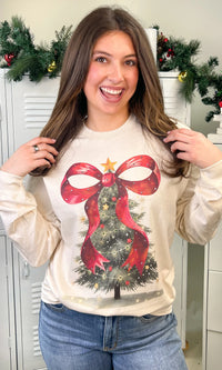 Merry & Bright Bow Sweatshirt