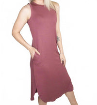 Marsala Sleeveless Midi Dress by Staccato