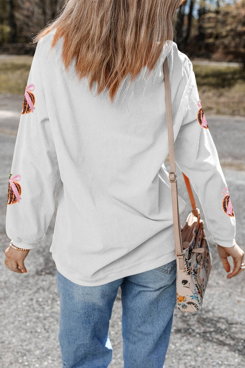 Sequin Pumpkin Sweatshirt
