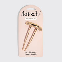 Mini Metal Barrette French Hair Pin - Gold