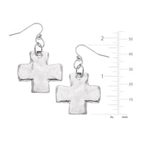 Silver Cross Earrings by Susan Shaw