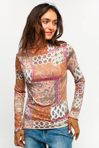 Fall Boho Patchwork Top