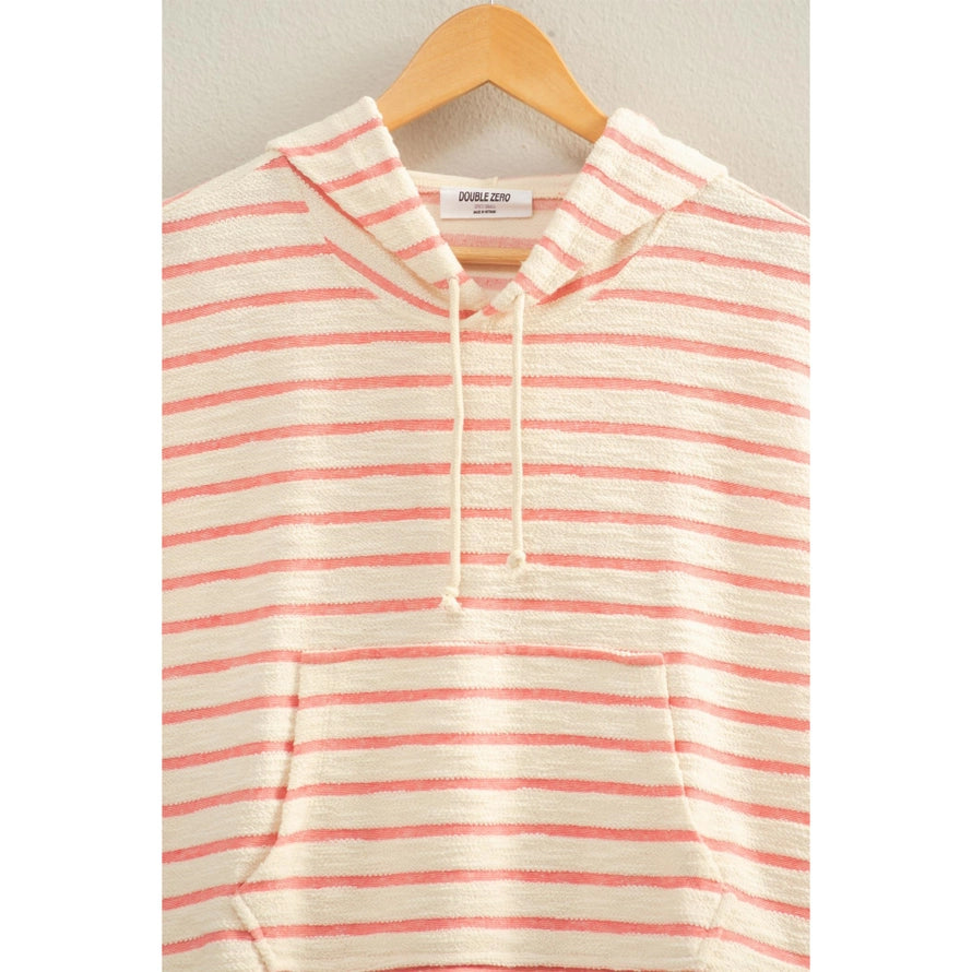 Striped Hooded Top & Drawstring Waist Shorts *Sold Separately