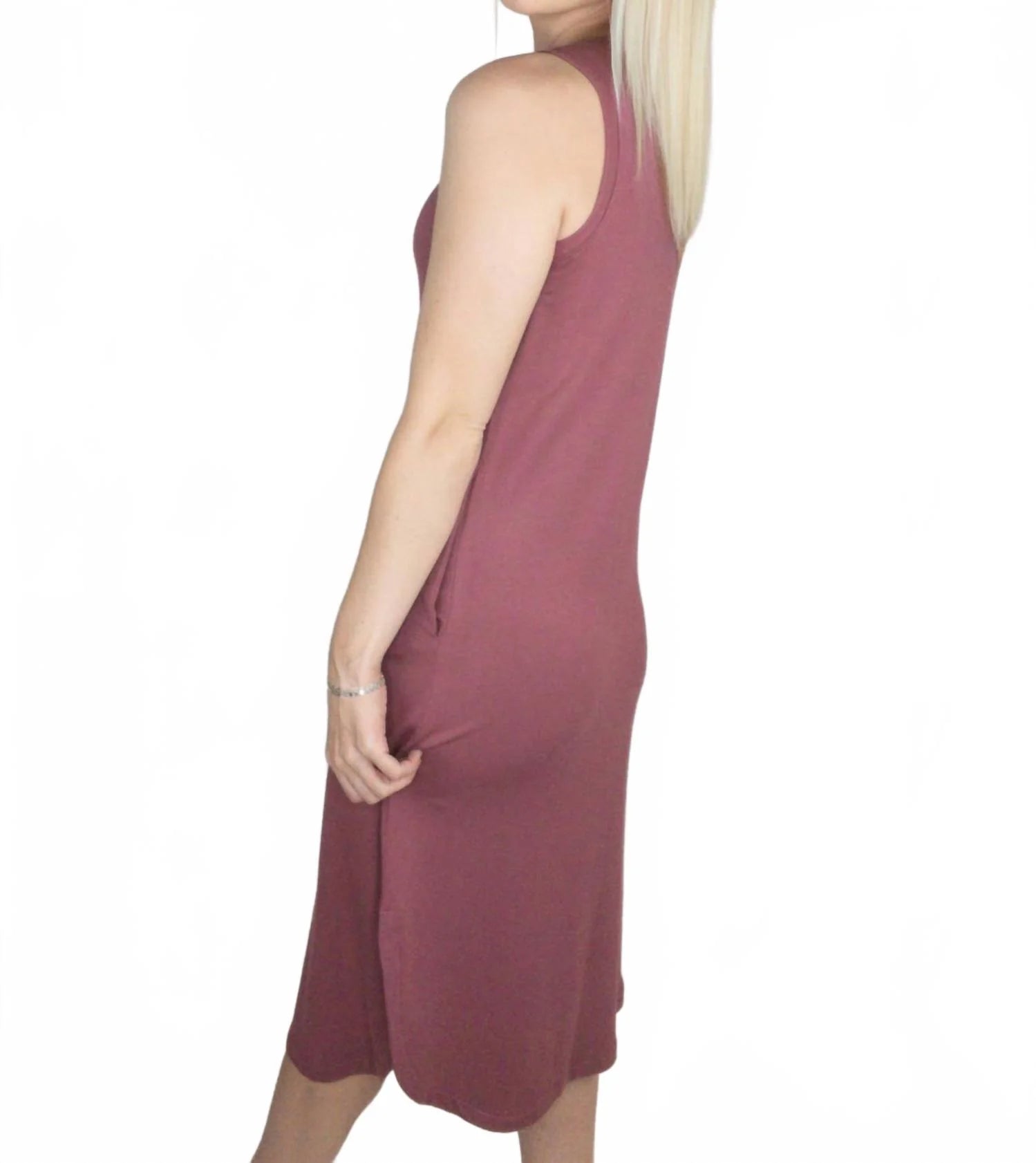 Marsala Sleeveless Midi Dress by Staccato